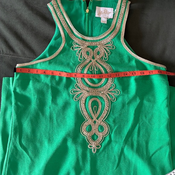 NWT Lilly Pulitzer Taylane maxi dress in green and gold M 8 - Picture 8 of 13